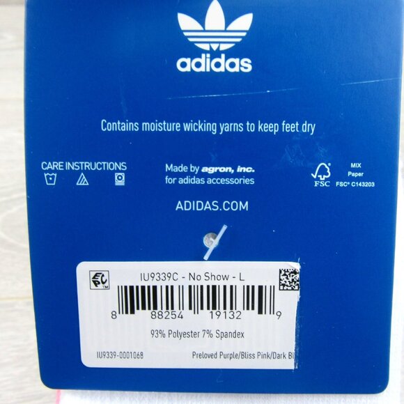 Adidas Active No Show Socks Womens Size Large (6 Pairs) Multi Color Pack NEW - Picture 13 of 13
